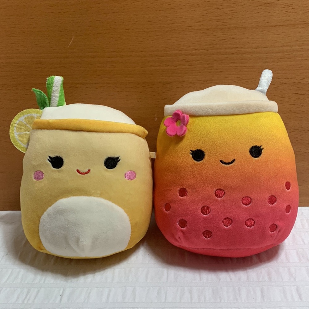 Medina Lemonade & Bergit Boba Tea Squishmallow Plush by Kellytoy